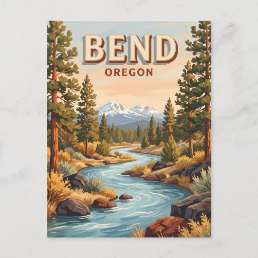 Deschutes River bei Bend Oregon Postkarte (Vorderseite)