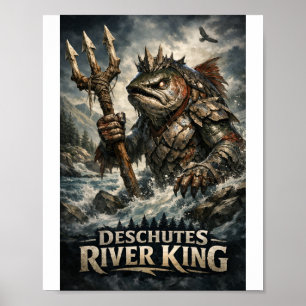 Deschutes River King Trident Fischmonster Poster