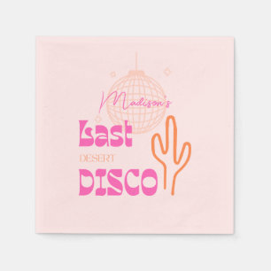 Desco Disco Junggeselinnen-Abschied Rosa & Orange Serviette