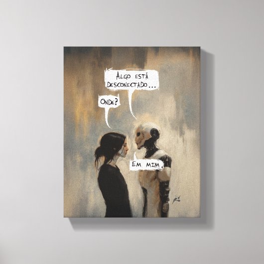 Desconectado (com frase) leinwanddruck (Vorderseite)