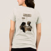 Desconectado (com frase) modelo II Tri-Blend Shirt (Rückseite)