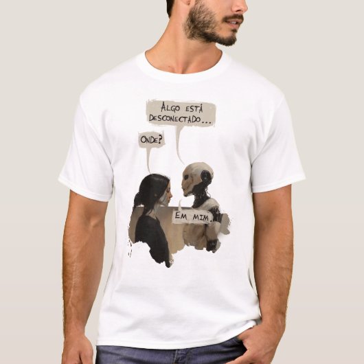 Desconectado (Com frase) T-Shirt (Vorderseite)