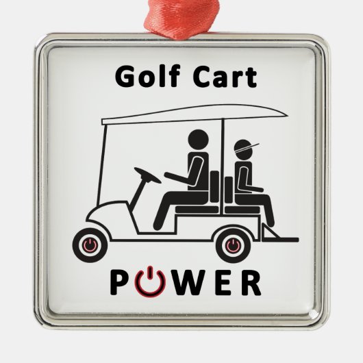 Descr-Golf Wagen-Power (Schwarzes mit Rot) Ornament Aus Metall (Vorne)