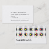 Descreet Pattern Black REd Yellow German Visitenkarte (Vorne/Hinten)