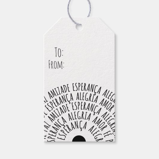 Desejos de Natal - Amor Fé Esperança Geschenkanhänger (Vorderseite)