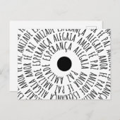 Desejos de Natal - Amor Fé Esperança Postkarte (Vorne/Hinten)