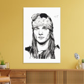 Desenho do Axl Rose Leinwanddruck (Insitu (Wohnzimmer))