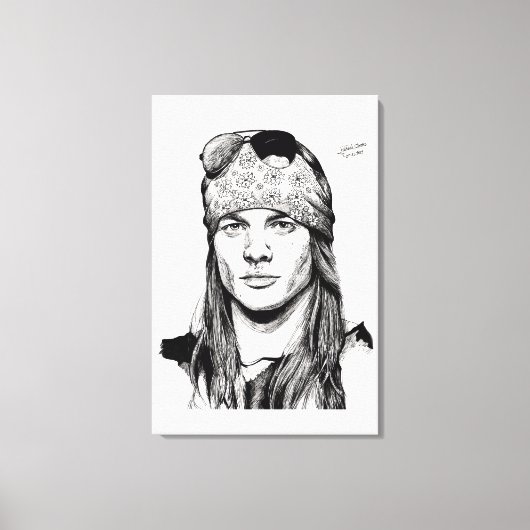Desenho do Axl Rose Leinwanddruck (Vorderseite)