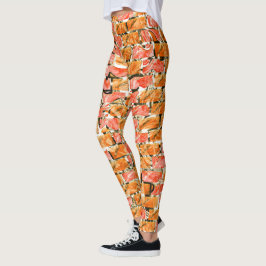 Desenho no estilo tijolos com tom de brilho leggings