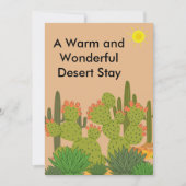 Desert Airbnb Host Card with Custom Message Option Dankeskarte (Vorderseite)