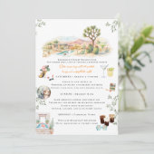 Desert Bachelorette Weekend Itinerary Invitation Einladung (Stehend Vorderseite)