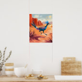 Desert Bird Southwestern Landscape Wall Art Poster (Küche)