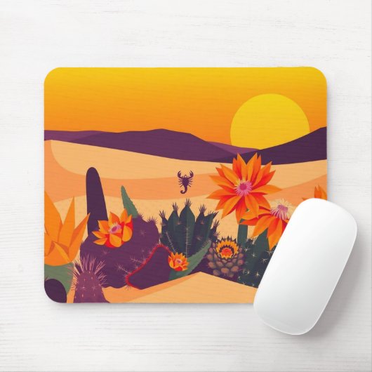 Desert Bloom Fantasy Mousepad (Mit Mouse)
