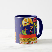Desert Bloom Fiesta navyblau Tasse (VorderseiteRechts)