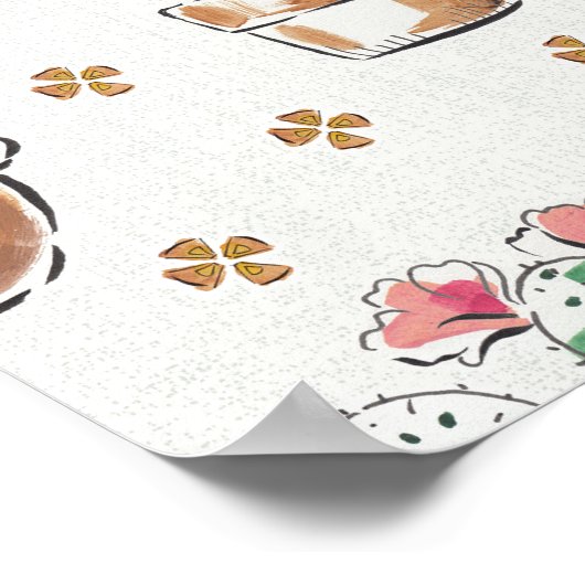 Desert Bloom Step | Blossom Muster Poster (Ecke)