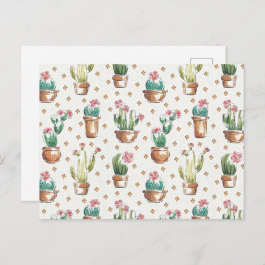 Desert Bloom Step | Blossom Muster Postkarte (Vorne/Hinten)