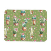 Desert Bloom Step | Green Pattern Magnet (Horizontal)