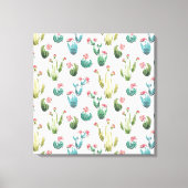 Desert Bloom Step | Rosa Muster Leinwanddruck (Vorderseite)