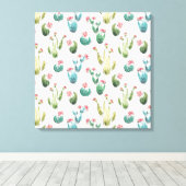 Desert Bloom Step | Rosa Muster Leinwanddruck (Insitu (Holzboden))