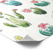 Desert Bloom Step | Rosa Muster Poster (Ecke)