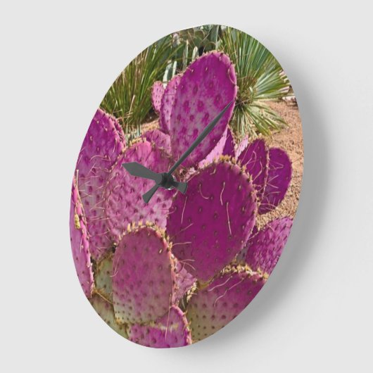 Desert Blooms Große Wanduhr (Winkel)