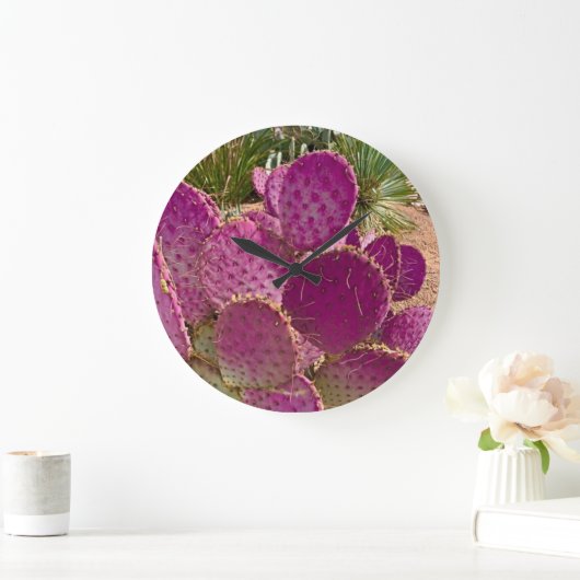 Desert Blooms Große Wanduhr (Zuhause)