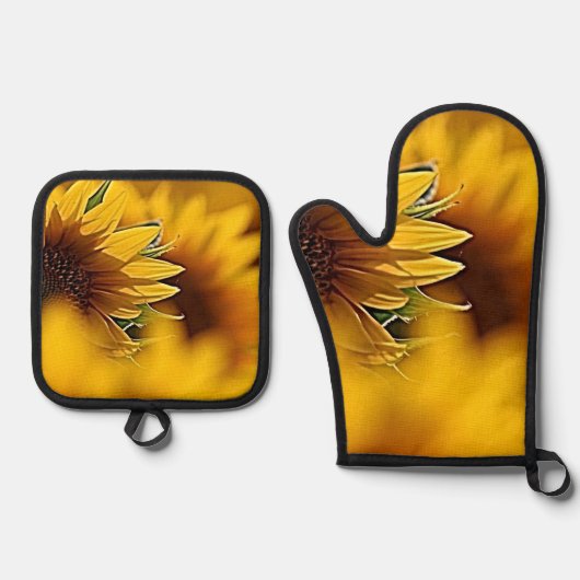 Desert Blooms Ofenhandschuh & Topflappen-Set (Vorderseite)