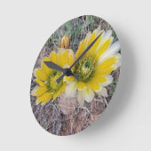 Desert Blooms Runde Wanduhr (Winkel)