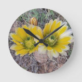 Desert Blooms Runde Wanduhr (Vorderseite)