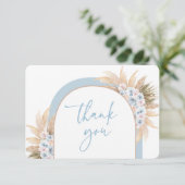 Desert Blue Arch Pampas Grass Boy danke Karte (Stehend Vorderseite)