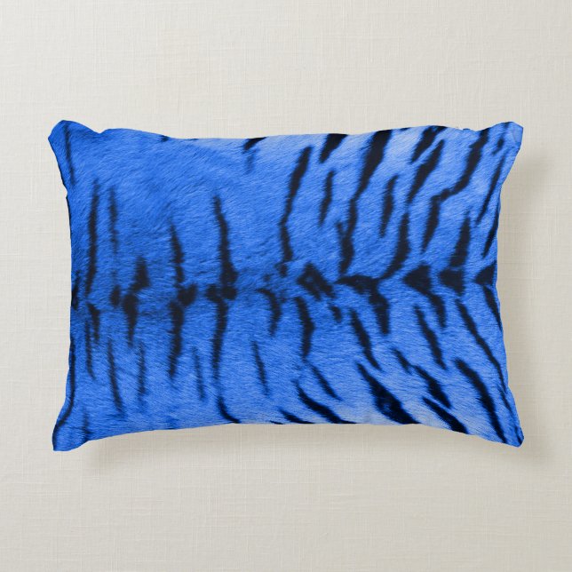 Desert Blue Tiger Skin Print Dekokissen (Vorderseite)