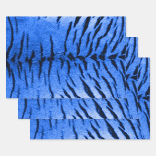 Desert Blue Tiger Skin Print Geschenkpapier Set (Set)