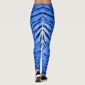 Desert Blue Tiger Skin Print Leggings (Rückseite)