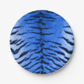 Desert Blue Tiger Skin Print Pappteller (Vorderseite)