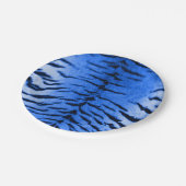 Desert Blue Tiger Skin Print Pappteller (Schrägansicht)