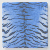 Desert Blue Tiger Skin Print Steinuntersetzer (Vorderseite)