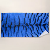 Desert Blue Tiger Skin Print Strandtuch (Vorderseite)