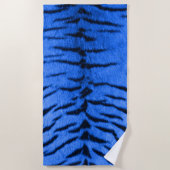 Desert Blue Tiger Skin Print Strandtuch (Vorderseite)