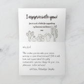 Desert | Boho | ästhetisch | Cactus Dankeskarte (Innenseite)