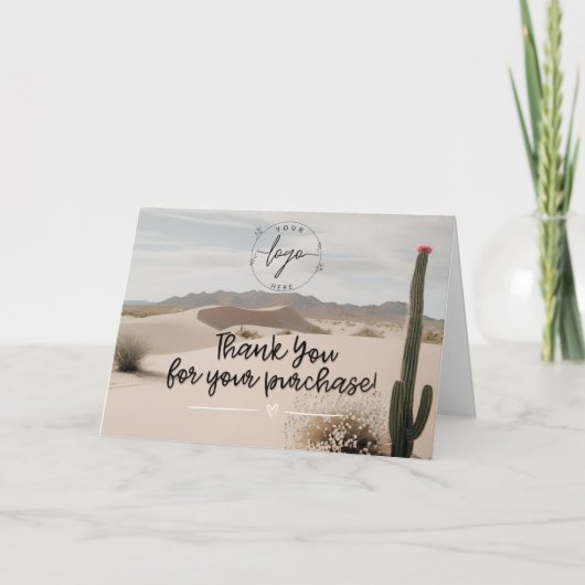 Desert | Boho | ästhetisch | Cactus Dankeskarte (Vorderseite)