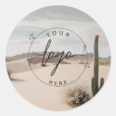 Desert | Boho | ästhetisch | Cactus Runder Aufkleber (Vorderseite)