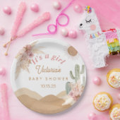 Desert Boho Girl Baby Shower Southwestern Arizona Pappteller (Party)