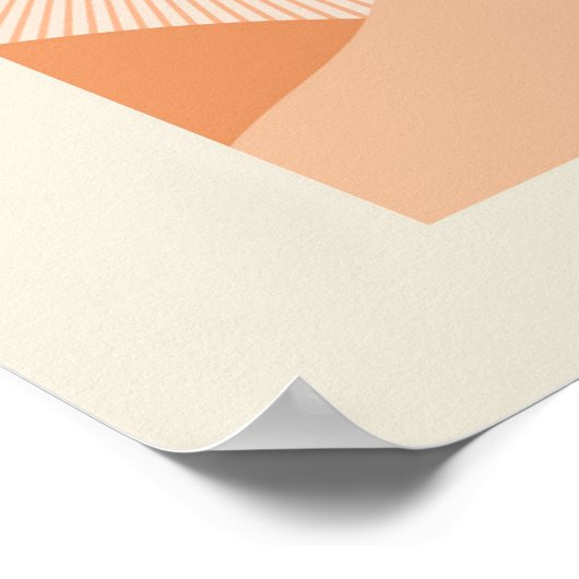 Desert Boho Minimalistisch Landschaft Poster (Ecke)