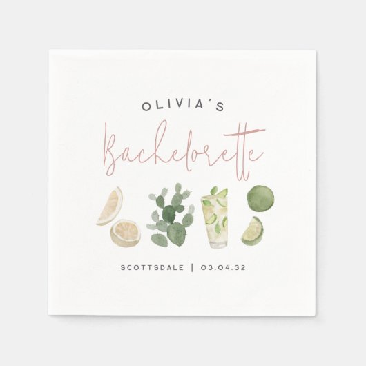 Desert Boho Personalisiert Junggeselinnen-Abschied Serviette (Vorderseite)
