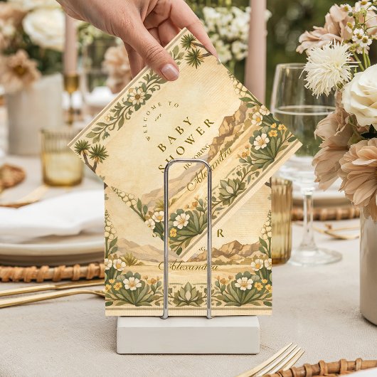 Desert Botanical Baby Shower Serviette