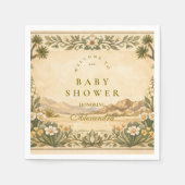 Desert Botanical Baby Shower Serviette (Vorderseite)