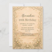 Desert Botanical Birthday Einladung (Vorderseite)