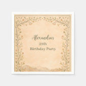 Desert Botanical Birthday Serviette (Vorderseite)