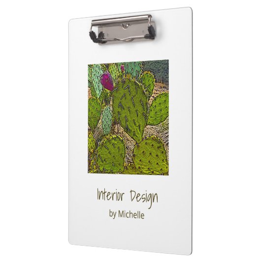 Desert Botanical Cactus Succulent Klemmbrett (Links)