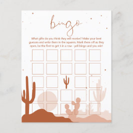 Desert Bridal Bingo Card